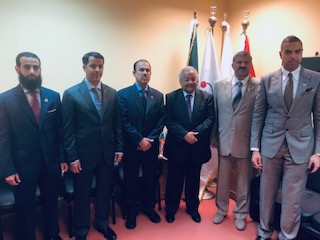 ابوذكري يستقبل معالي الفريق الركن م. عبد العزيز الريس في مكتبه بالاتحاد