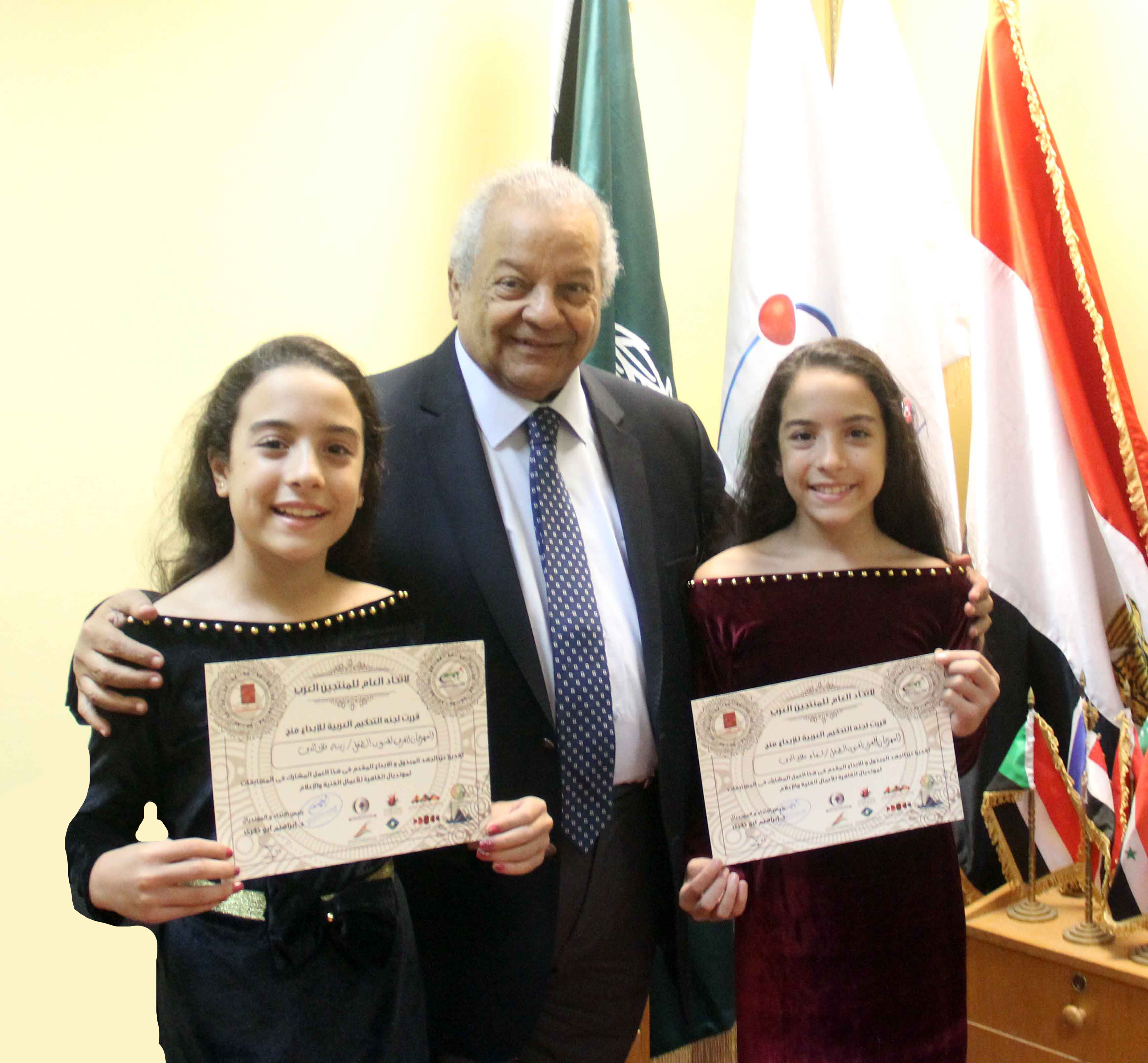 ابوذكري وخضر يسلمان جوائز المهرجان العربي لفنون الطفل بمقر اتحاد المنتجين